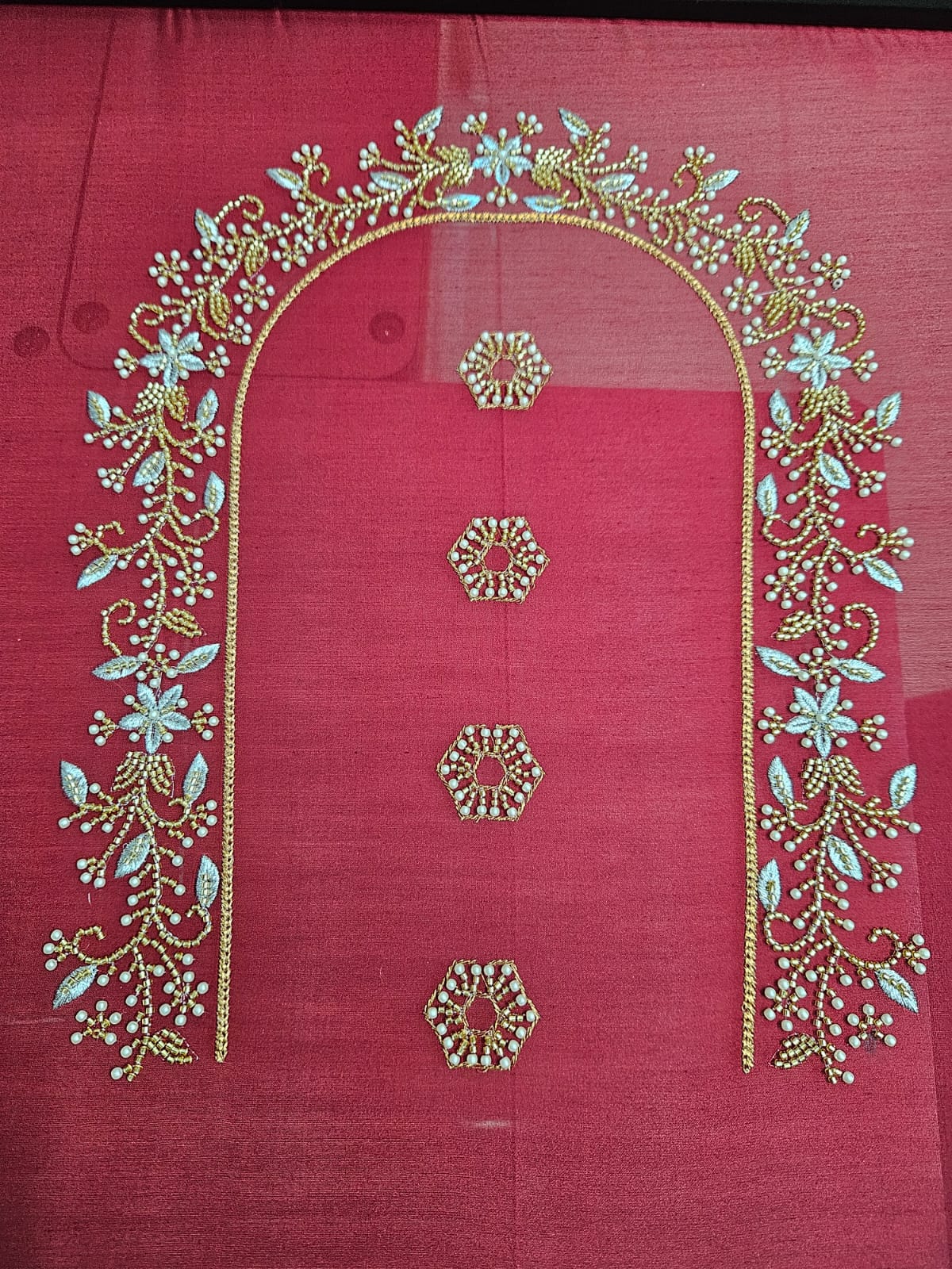 Festive 07 blouse embroidery design